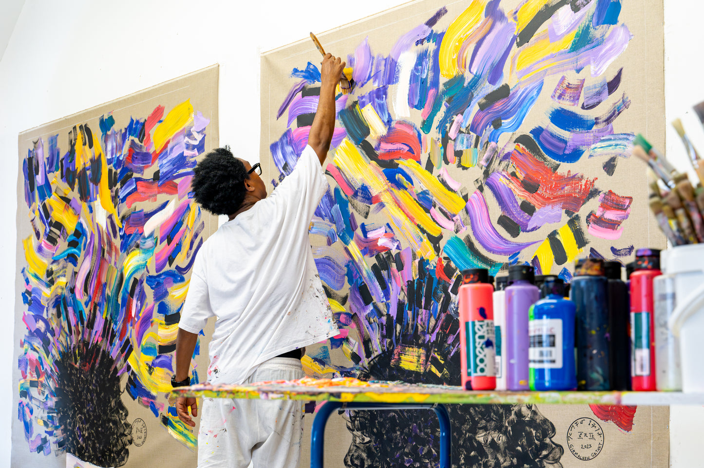 Colours of Utopia Girmachew Getnet bei Galerie Lachenmann Art Frankfurt
