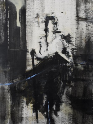 Lars Teichmann, Black Girl, 200x150cm, Acrylic & Varnish on Canvas, 2015