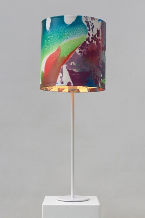 Katrin Kampmann, Light me up #4, 2020, Tusche, Acryl und Linoldruck auf Leinwand, 31 cm; 30 DM