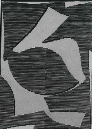 Veit von Seckendorff, Positiv-Negativ, 1960, Wellpappe auf Leinwand, 120x85 cm