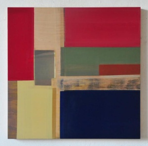 Anne Schreiber, Wer hat Angst vor Gelb-Rot-Blau (M-41), 50x50cm, 2014, Oil alkyd resin (Öl Alkydharz) on Wood, Lachenmann Art