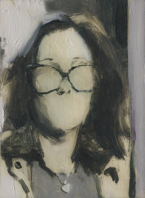 Blanca Amorós, Just a girl, 10,5x14,5cm, Oil on Linen, 2015, Lachenmann Art