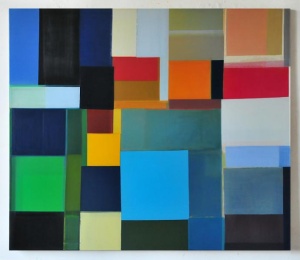 Anne Schreiber, o.T. (C-141), 130 x 150 cm, 2013, Oil alkyd resin (Öl Alkydharz) Cotton, Lachenmann Art
