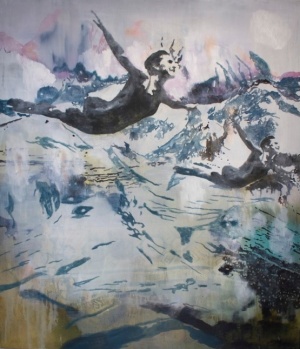 Miriam Vlaming, new dimension, 2021, Mischtechnik auf Leinwand, 160x140 cm