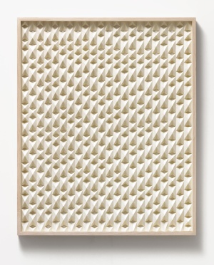 Jirka Pfahl, Analoge Faltung #9, 2019, Papierfaltung, 71,5 x 58,5 cm, gerahmt