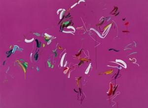 Jukka Rusanen, Reorganize Purple, Oil and oil pastel on canvas, 2012, 160x220 cm, Lachenmann Art