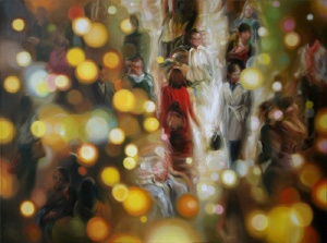 XIN ZHOU- Im Licht, 2009-2018, Öl auf Leinwand, 80x108 cm