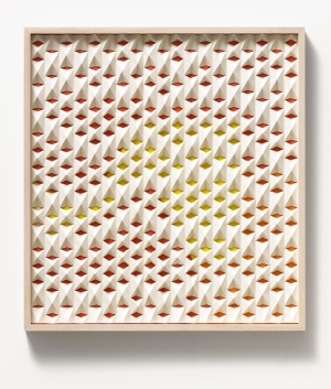 Jirka Pfahl, Analoge Faltung #8, 2019, Papierfaltung, 46 x 42,5 cm, gerahmt