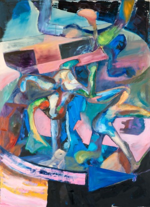 Alexander Iskin, Afterreal, 2015, 220 × 160 cm, Öl auf Leinwand