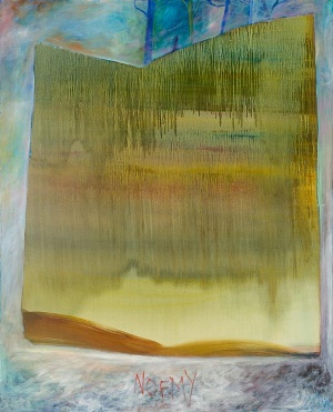 Yury Kharchenko, Hommage à Paul Celan in Egypt 3, 2014, Öl auf Leinwand, 140 x 120 cm