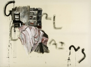 Chris Newman, Girl Chains, 1997, Acryl auf LW, 150x200cm