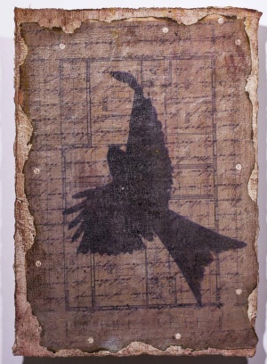 Jan Davidoff, Bird I, 2017, 29,21,5cm, Mischtechnik auf Papier