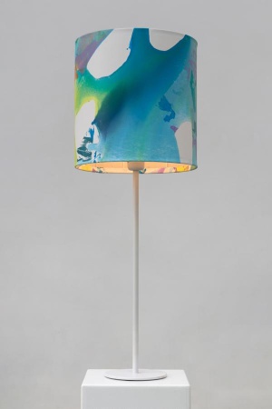 Katrin Kampmann, Light me up #5, 2020, Tusche, Acryl und Linoldruck auf Leinwand, 31 cm; 30 DM.