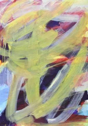 Ewa Jaczynska, Full of energy, 2021, Öl auf Leinwand, 100 x70 cm