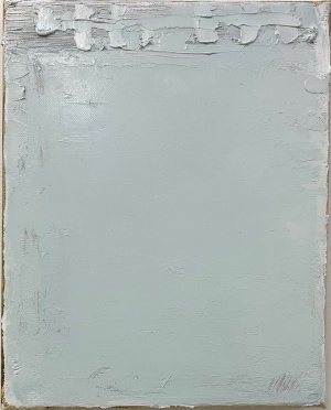 Nicola Grabiele, spazio tempo luce Nr 4, 2022, Öl auf Leinwand, 30x24 cm