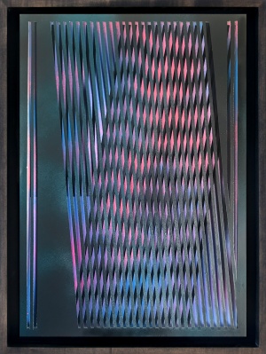 Sandra Schlipkoeter, c3, 2019, Scherenschnitt, PVC-Folie, Acryl, 42 x 29,5 cm