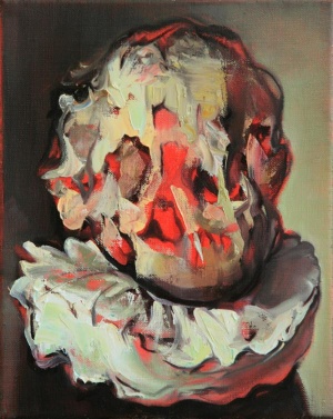 Andreana Dobreva, Kleiner Herr (aus „Lust und Sühne), 2018, Öl auf Leinwand, 30x24cm