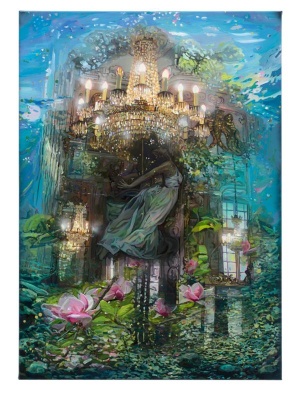 Marina Sailer, Magnolien Traum, 2021, Mischtechnik auf Leinwand, 140 x 100 cm